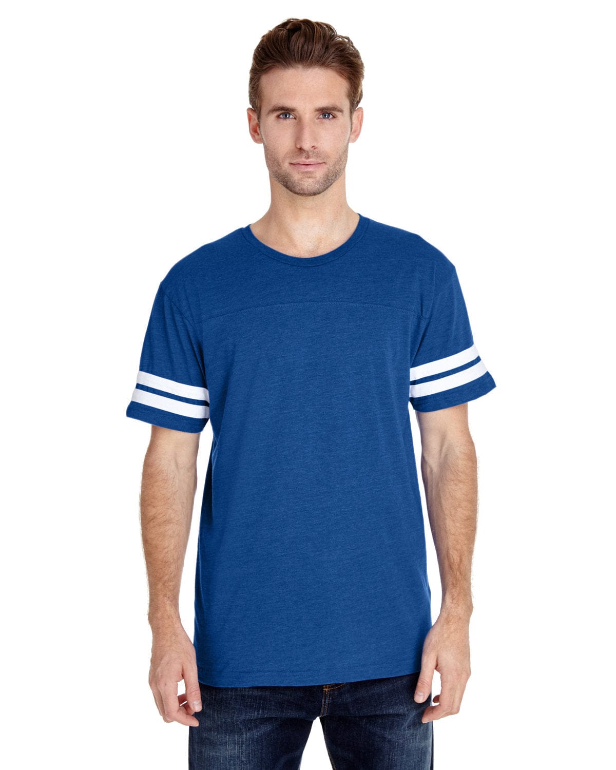 LAT T-Shirts S / Vn Royal/ Bd Wht LAT 6937 Men's Football Fine Jersey T-Shirt
