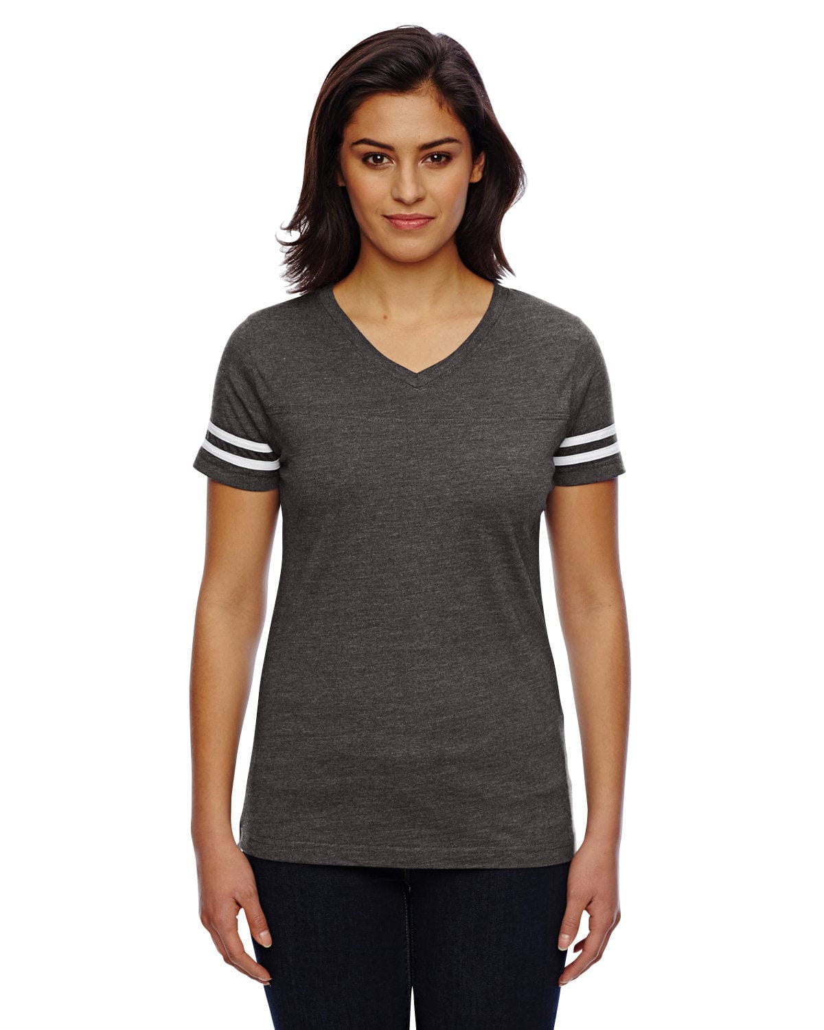 LAT T-Shirts S / Vn Smoke/ Bd Wht LAT 3537 Ladies' Football Fine Jersey T-Shirt