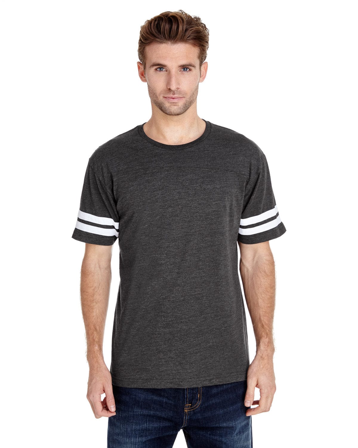LAT T-Shirts S / Vn Smoke/ Bd Wht LAT 6937 Men's Football Fine Jersey T-Shirt