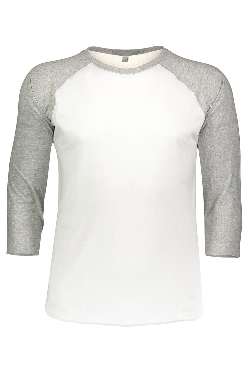 LAT T-Shirts S / White/ Vin Hthr LAT 6930: Men's Baseball Fine Jersey T-Shirt