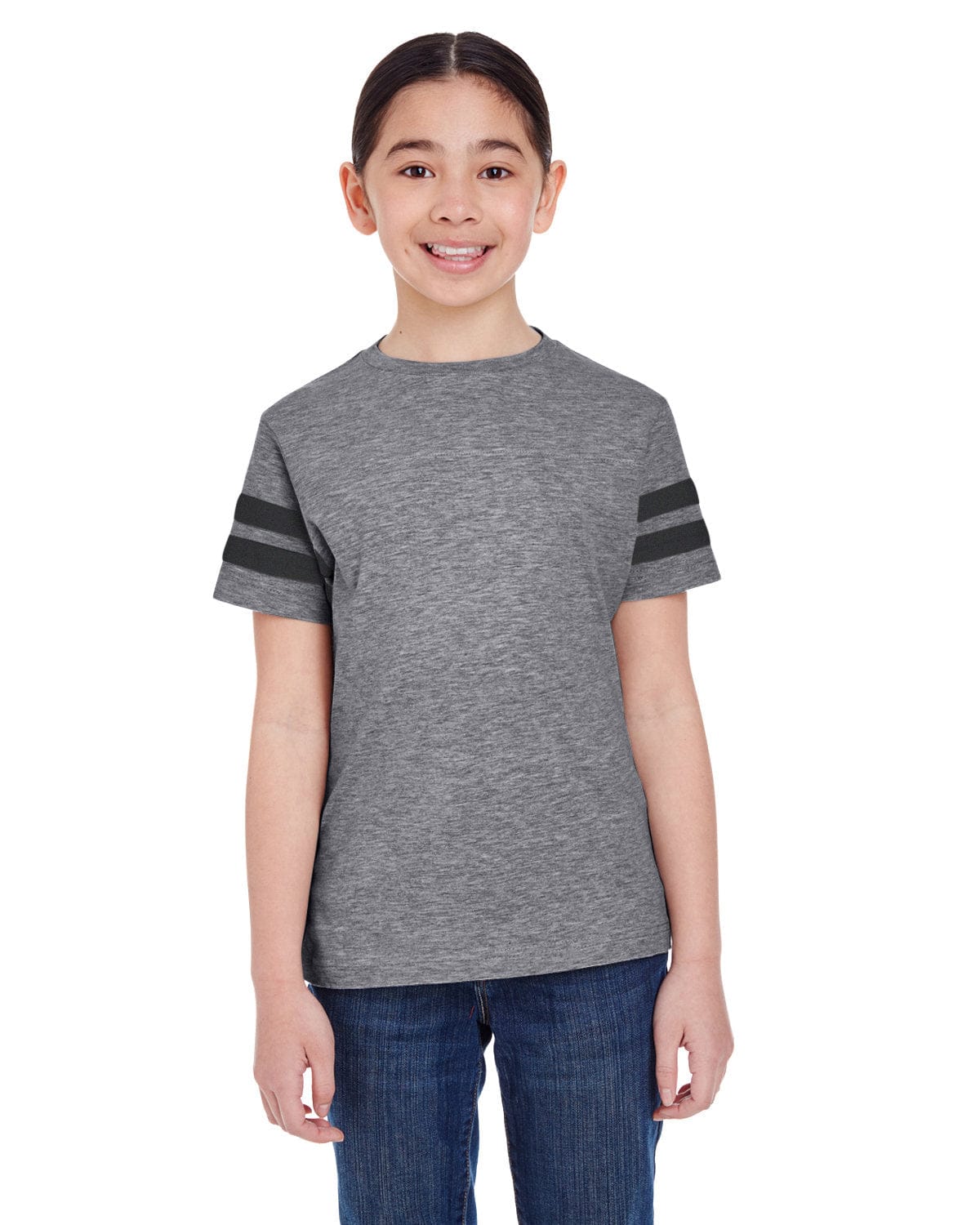 LAT T-Shirts XS / Gran Hth/ Vn Smk LAT 6137 Youth Football Fine Jersey T-Shirt
