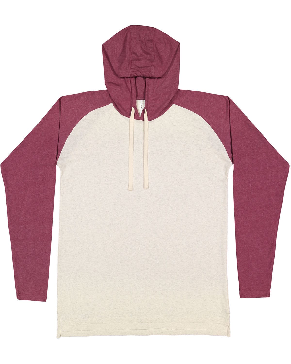 LAT T-Shirts XS / Nt Ht/ V Brg/ Nt LAT 6917 Men's Hooded Raglan Long Sleeve Fine Jersey T-Shirt
