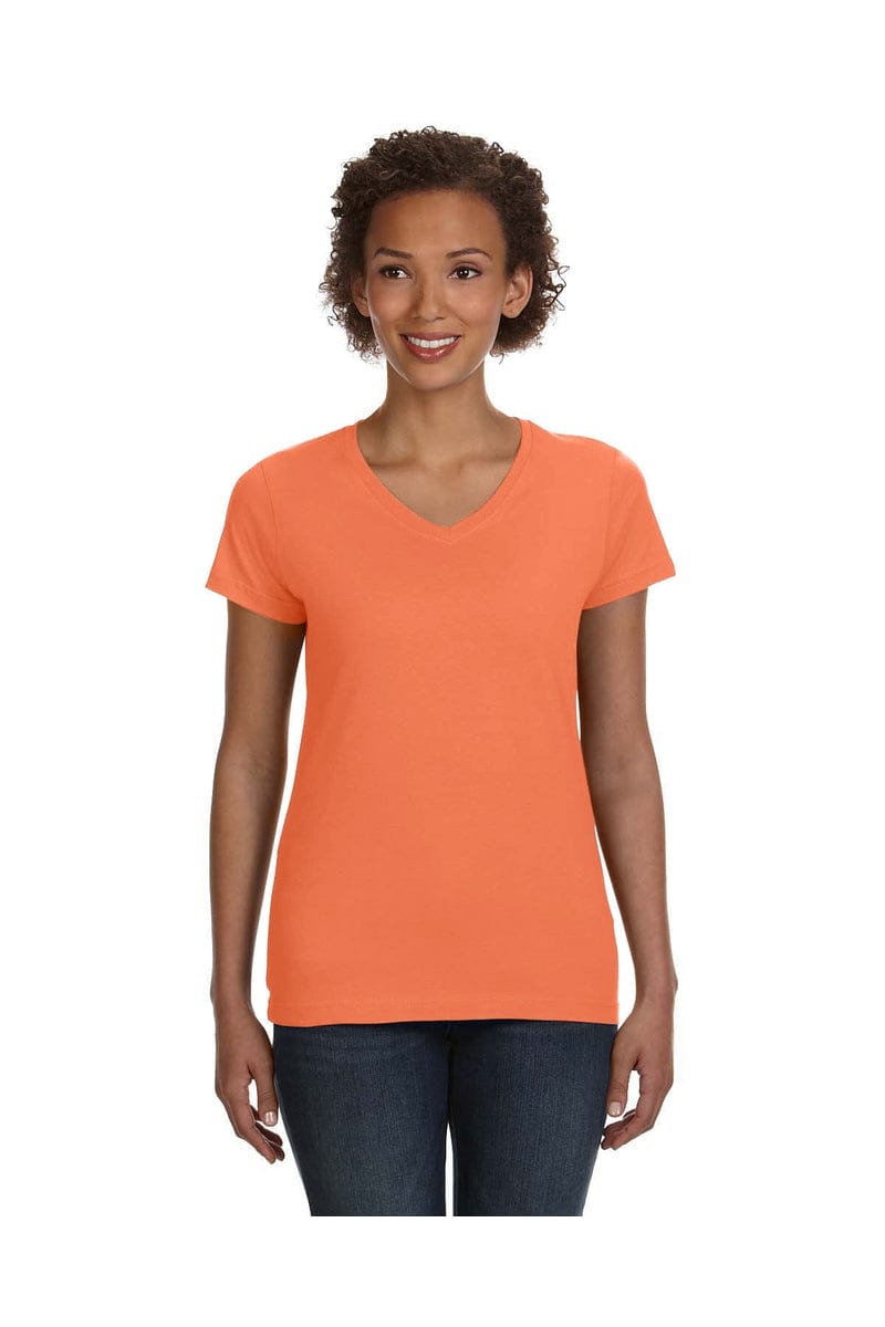 LAT T-Shirts XS / Papaya LAT 3507: Ladies' V-Neck Fine Jersey