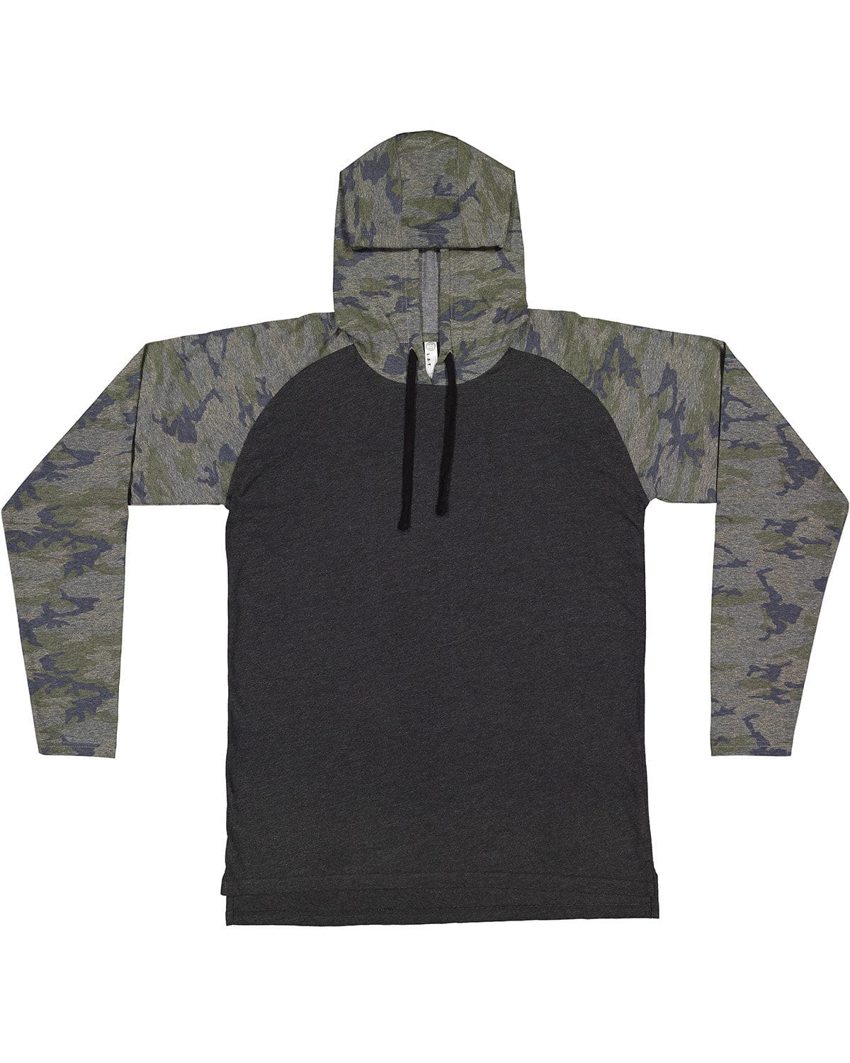 LAT T-Shirts XS / V Smk/ V Cmo/ Bk LAT 6917 Men's Hooded Raglan Long Sleeve Fine Jersey T-Shirt