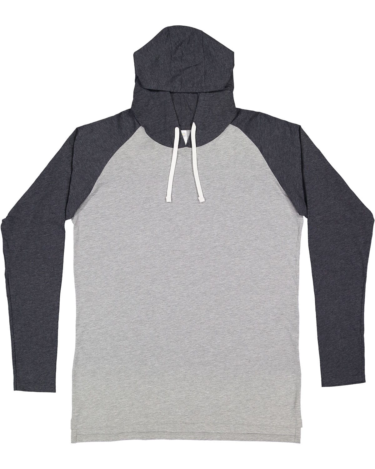 LAT T-Shirts XS / Vn Hth/ Vn Nv/ W LAT 6917 Men's Hooded Raglan Long Sleeve Fine Jersey T-Shirt