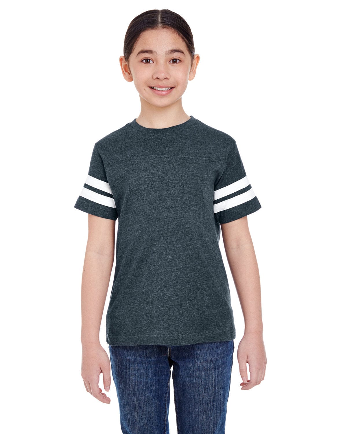LAT T-Shirts XS / Vn Navy/ Bld Wht LAT 6137 Youth Football Fine Jersey T-Shirt