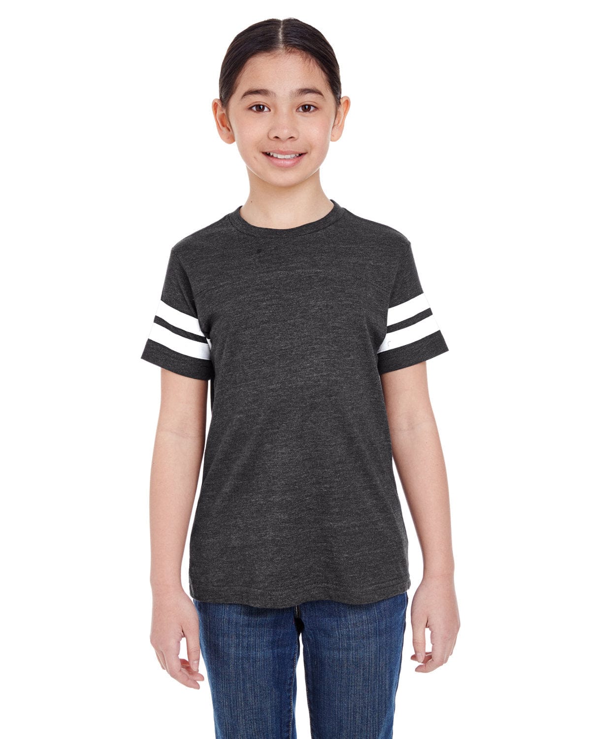 LAT T-Shirts XS / Vn Smoke/ Bd Wht LAT 6137 Youth Football Fine Jersey T-Shirt