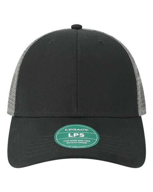 LPS-Lo-Pro Snapback Trucker Cap in Black/ Dark Grey