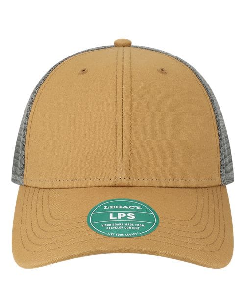 LPS-Lo-Pro Snapback Trucker Cap in Caramel/ Dark Grey