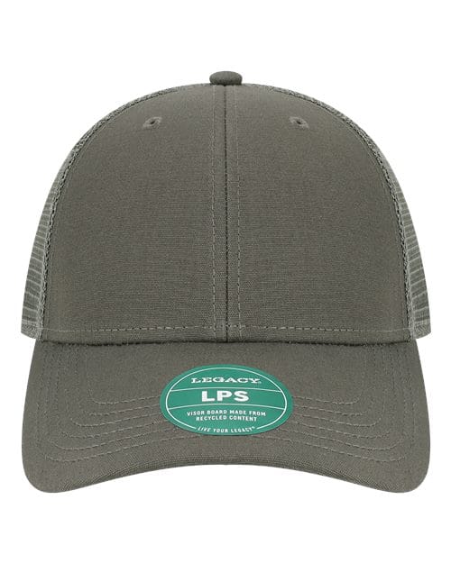 LPS-Lo-Pro Snapback Trucker Cap in Dark Grey/ Dark Grey