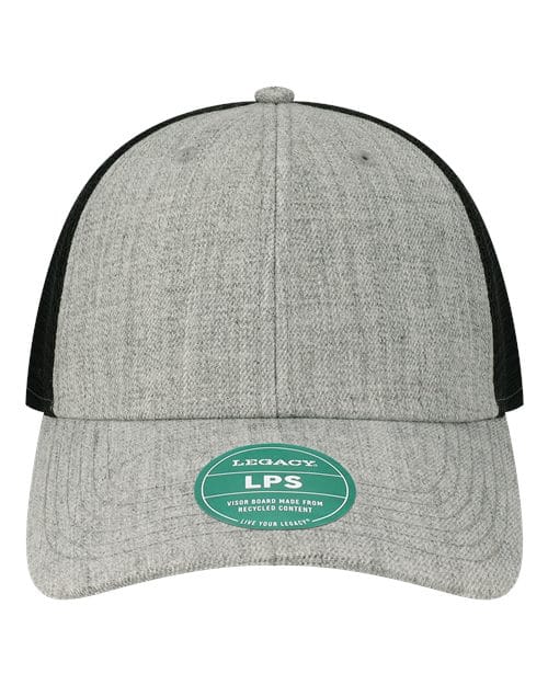 LPS-Lo-Pro Snapback Trucker Cap in Heather Grey/ Black