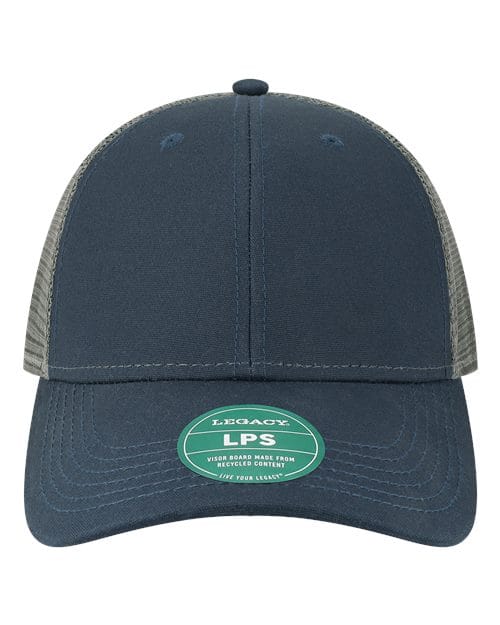 LPS-Lo-Pro Snapback Trucker Cap in Navy/ Dark Grey