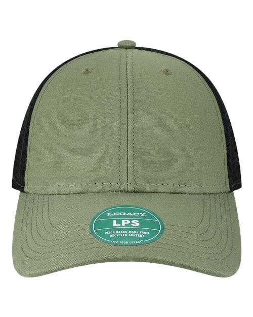 LPS-Lo-Pro Snapback Trucker Cap in Olive/ Black