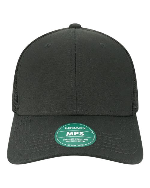 LEGACY 11222 Adjustable / Black/ Black MPS-Mid-Pro Snapback Trucker Cap