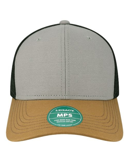 LEGACY 11222 Adjustable / Grey/ Caramel/ Black MPS-Mid-Pro Snapback Trucker Cap