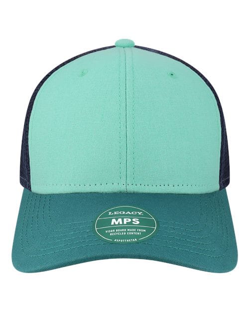 LEGACY 11222 Adjustable / Mint/ Marine/ Navy MPS-Mid-Pro Snapback Trucker Cap