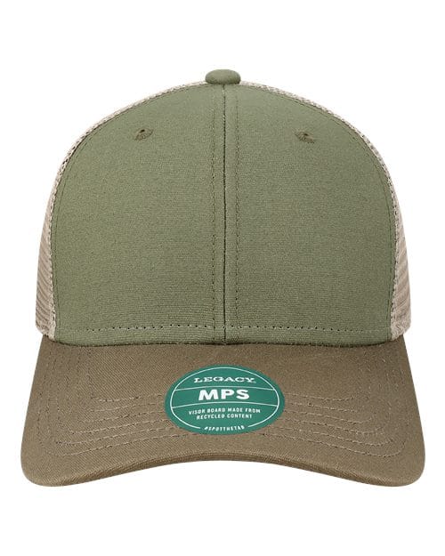 LEGACY 11222 Adjustable / Olive/ Dark Olive/ Dark Khaki MPS-Mid-Pro Snapback Trucker Cap