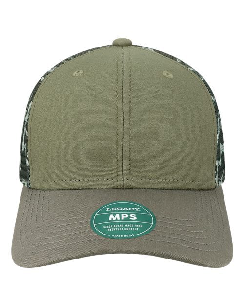 LEGACY 11222 Adjustable / Olive/ Grey/ Grey Camo MPS-Mid-Pro Snapback Trucker Cap