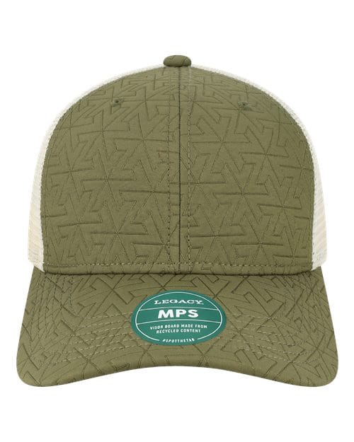 LEGACY 11222 Adjustable / Olive Z - Quilted MPS-Mid-Pro Snapback Trucker Cap