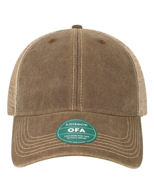 LEGACY 9659 Adjustable / Brown/ Khaki OFA-Old Favorite Trucker Cap