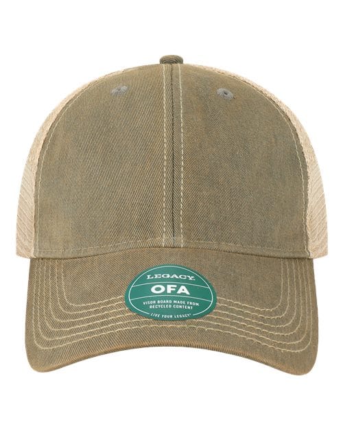 LEGACY 9659 Adjustable / Grey/ Khaki OFA-Old Favorite Trucker Cap