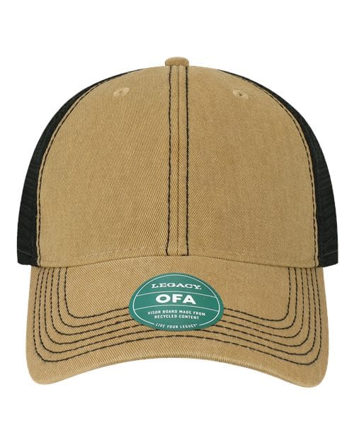 LEGACY 9659 Adjustable / Khaki/ Black OFA-Old Favorite Trucker Cap