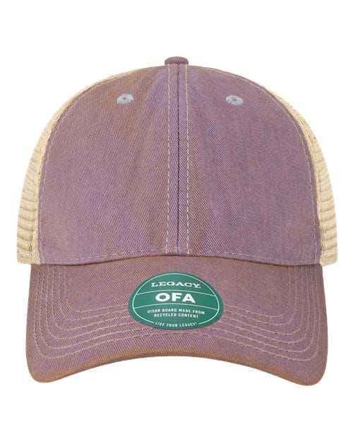 LEGACY 9659 Adjustable / Lavender/ Khaki OFA-Old Favorite Trucker Cap