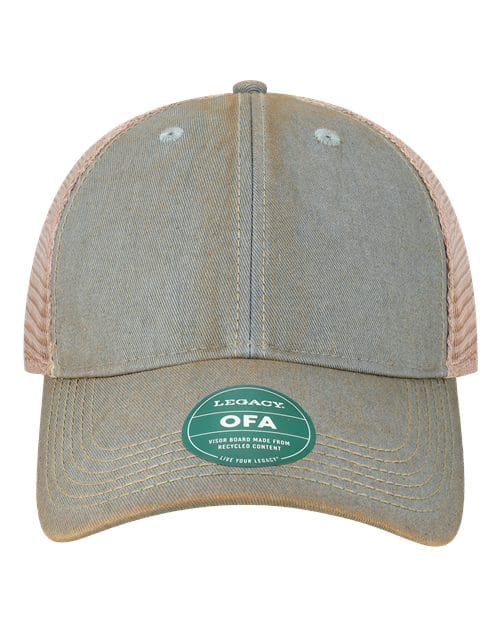 LEGACY 9659 Adjustable / Light Blue/ Khaki OFA-Old Favorite Trucker Cap