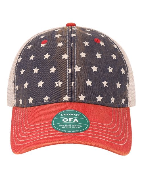 LEGACY 9659 Adjustable / Merica/ Khaki OFA-Old Favorite Trucker Cap