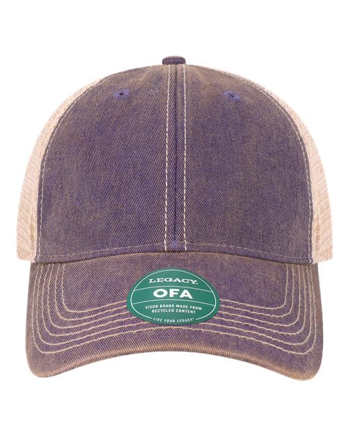 LEGACY 9659 Adjustable / Purple/ Khaki OFA-Old Favorite Trucker Cap