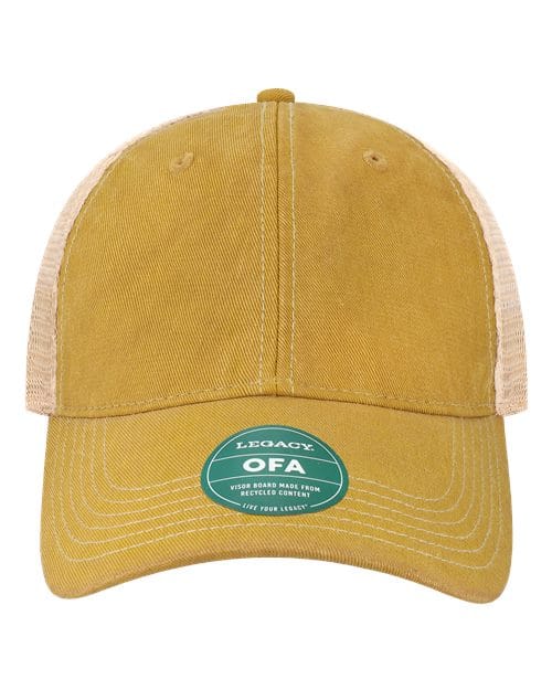 LEGACY 9659 Adjustable / Yellow/ Khaki OFA-Old Favorite Trucker Cap
