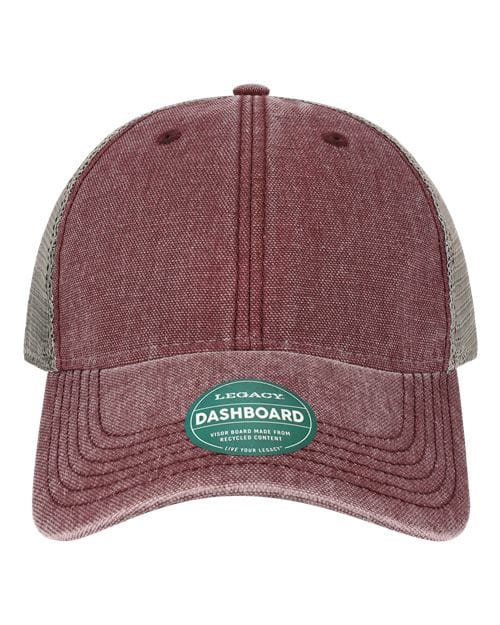 LEGACY 9661 Adjustable / Burgundy/ Grey DTA-Dashboard Trucker Cap