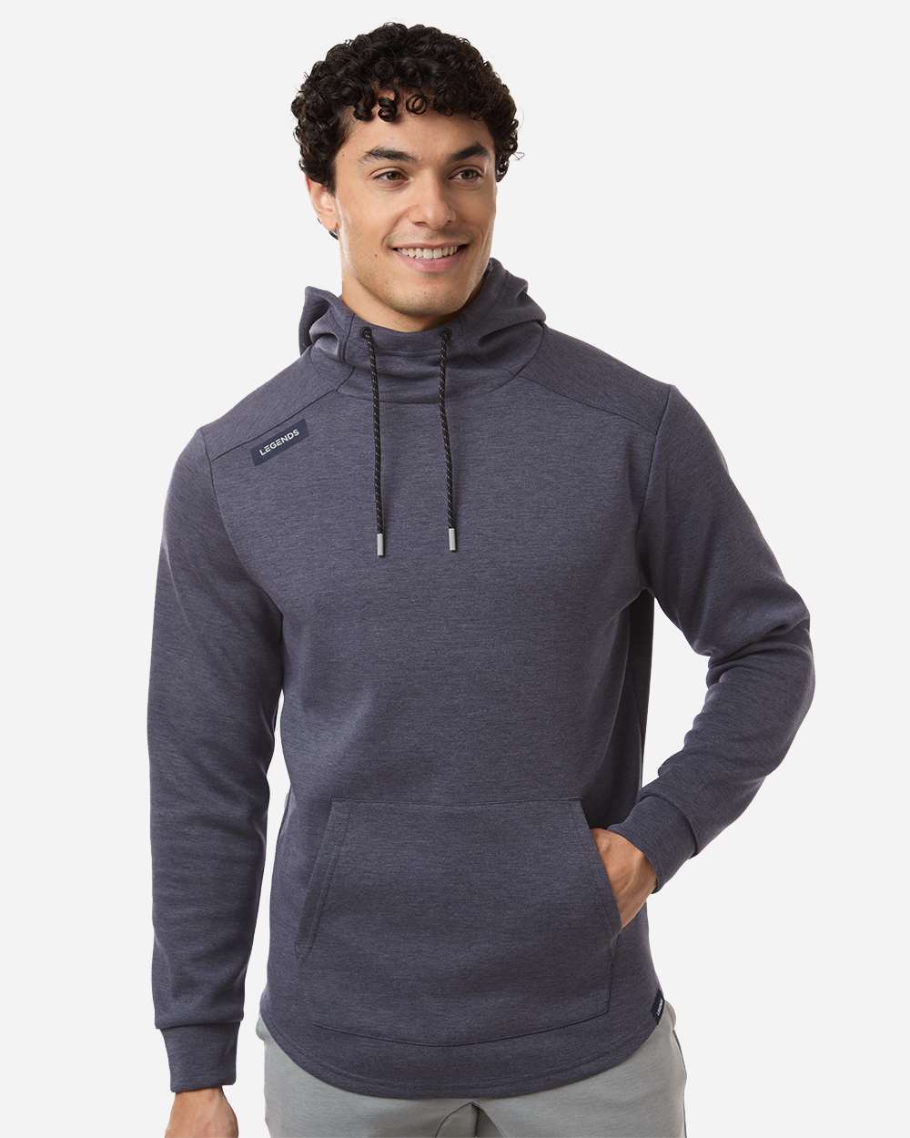 Legends Fleece - Premium - Hood S / Navy Heather Legends SWM00J007 Men's Hawthorne Tech Hooded Sweatshirt