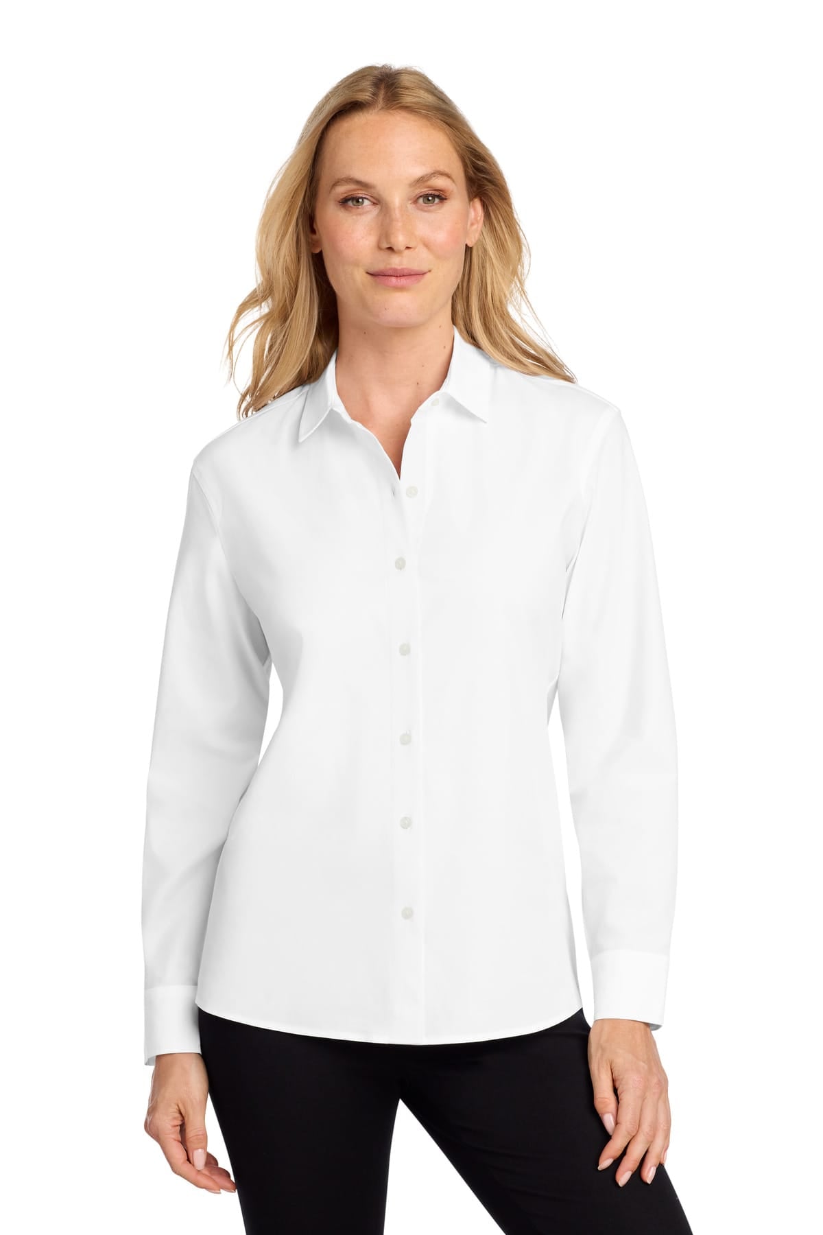 Mercer+Mettle MM2001 XS / White Mercer+Mettle Women's Long Sleeve Stretch Woven Shirt MM2001