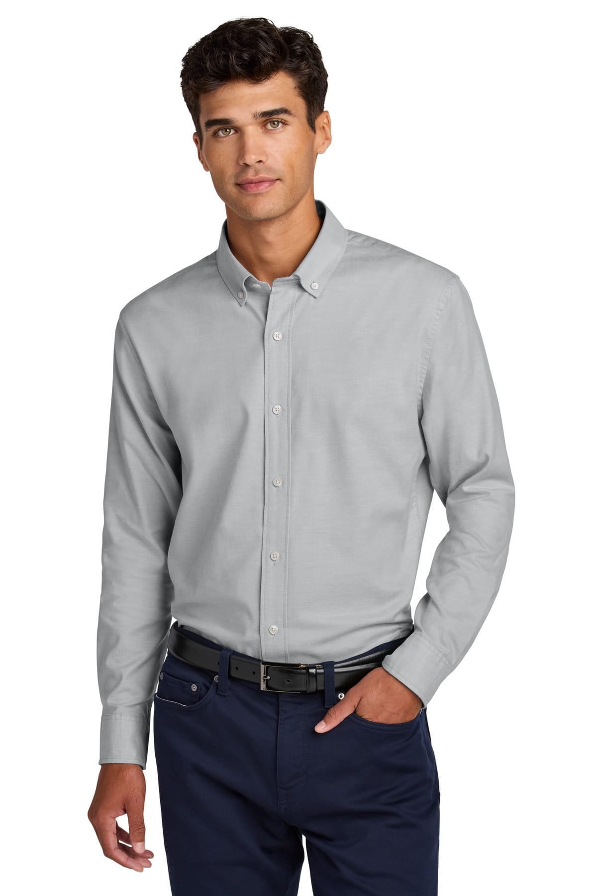 Mercer+Mettle MM2002 XS / Gusty Grey Mercer+Mettle ®  Long Sleeve Modern Oxford Shirt MM2002