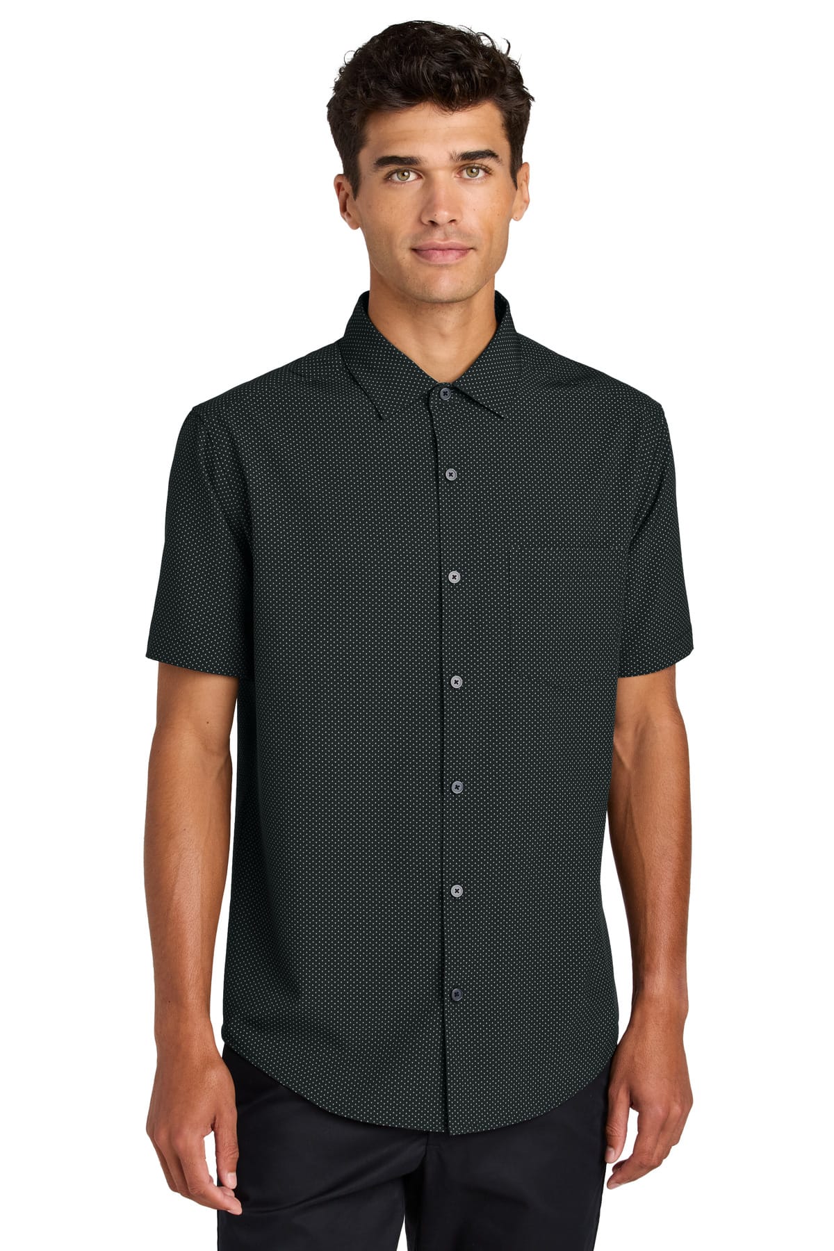 Mercer+Mettle MM2006 XS / Deep Black Triangle Print Mercer+Mettle Short Sleeve UV Capital Tech Shirt MM2006