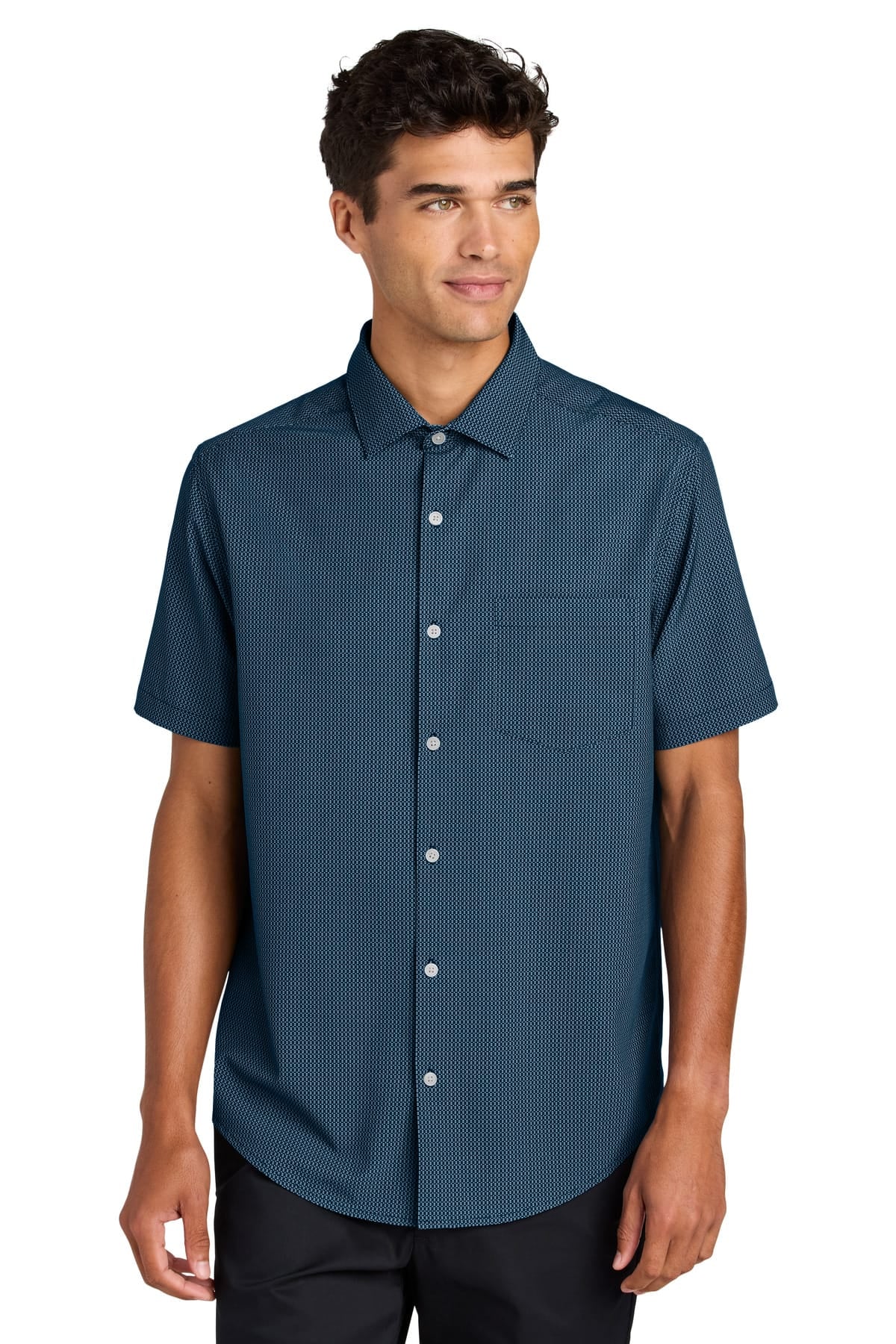 Mercer+Mettle MM2006 XS / Night Navy Dash Print Mercer+Mettle Short Sleeve UV Capital Tech Shirt MM2006