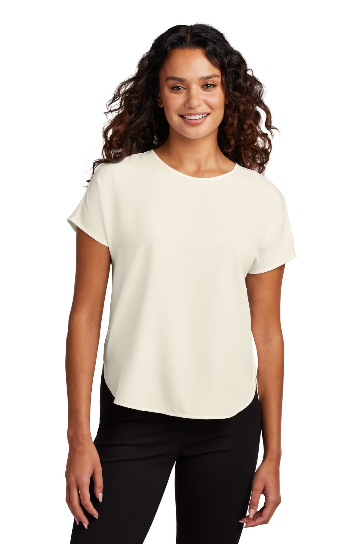 Mercer+Mettle MM2015 XS / Ivory Chiffon Mercer+Mettle Women's Stretch Crepe Crew MM2015