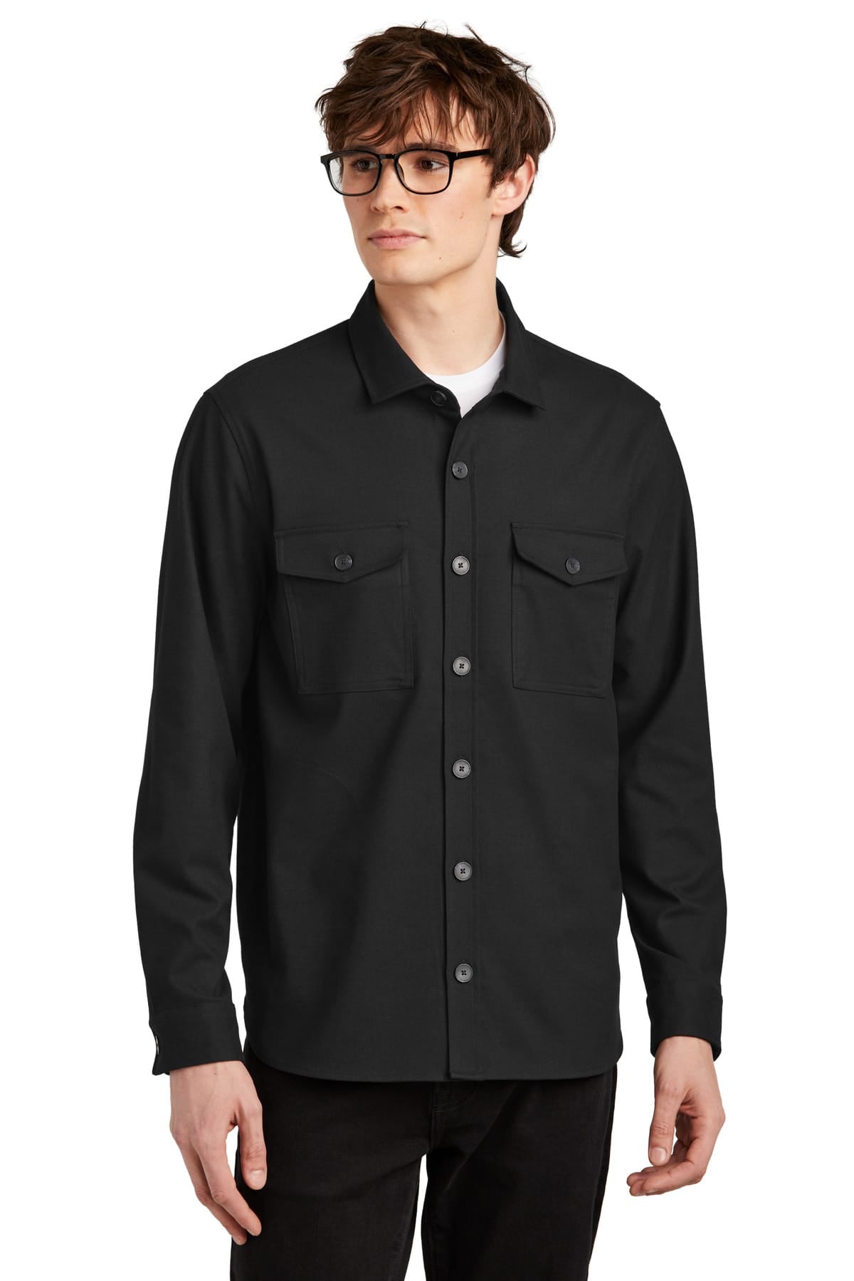 Mercer+Mettle MM2020 XS / Deep Black Mercer+Mettle Long Sleeve Twill Overshirt MM2020