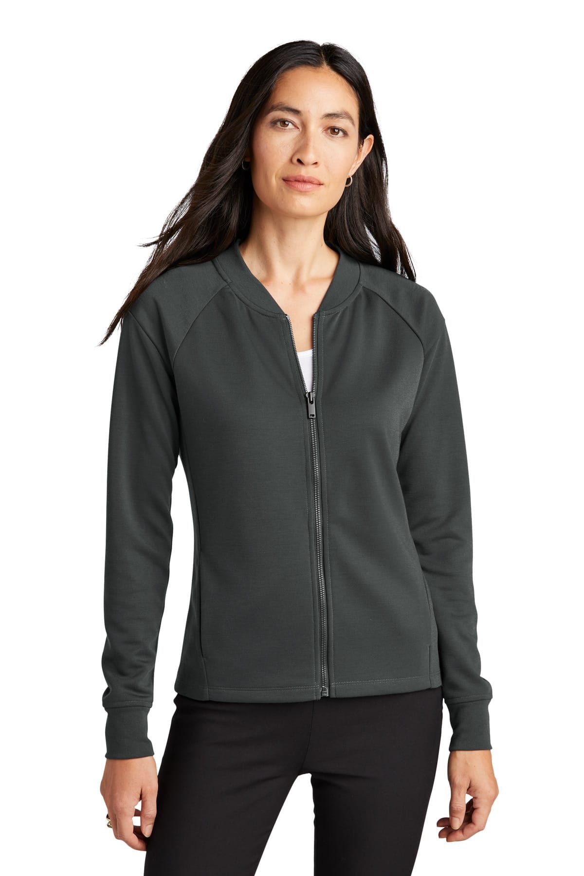 Mercer+Mettle MM3001 XS / Anchor Grey Mercer+Mettle Women's Double-Knit Bomber MM3001
