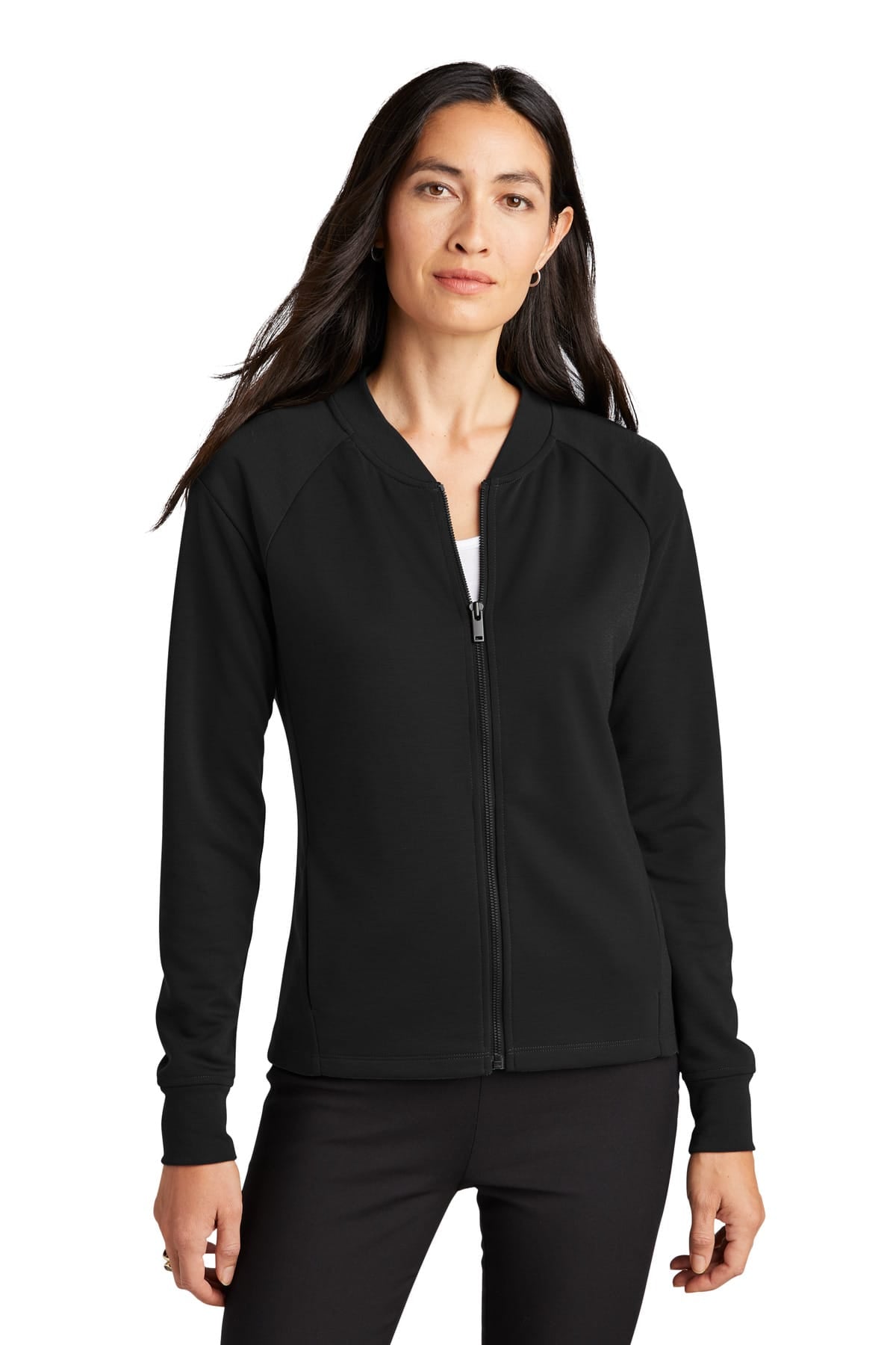 Mercer+Mettle MM3001 XS / Deep Black Mercer+Mettle Women's Double-Knit Bomber MM3001