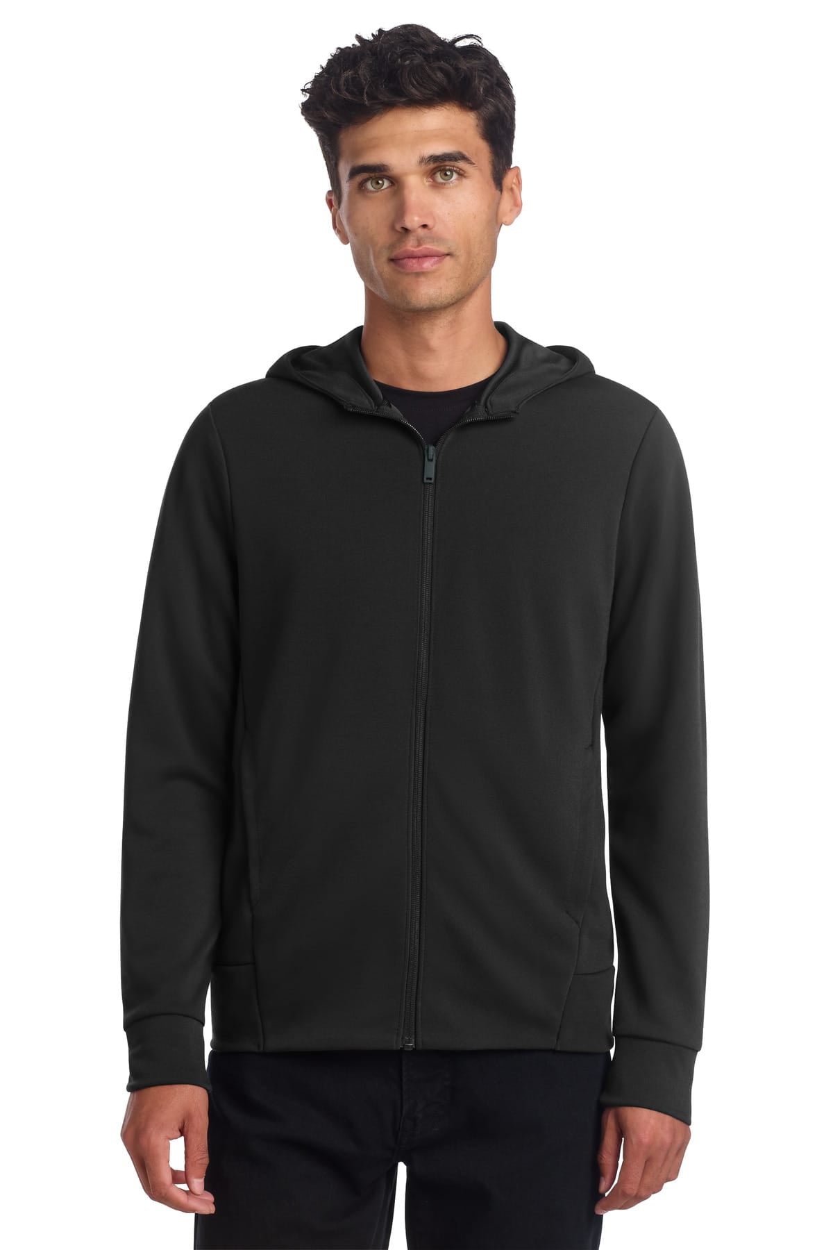 Mercer+Mettle MM3002 XS / Deep Black Mercer+Mettle Double-Knit Full-Zip Hoodie MM3002