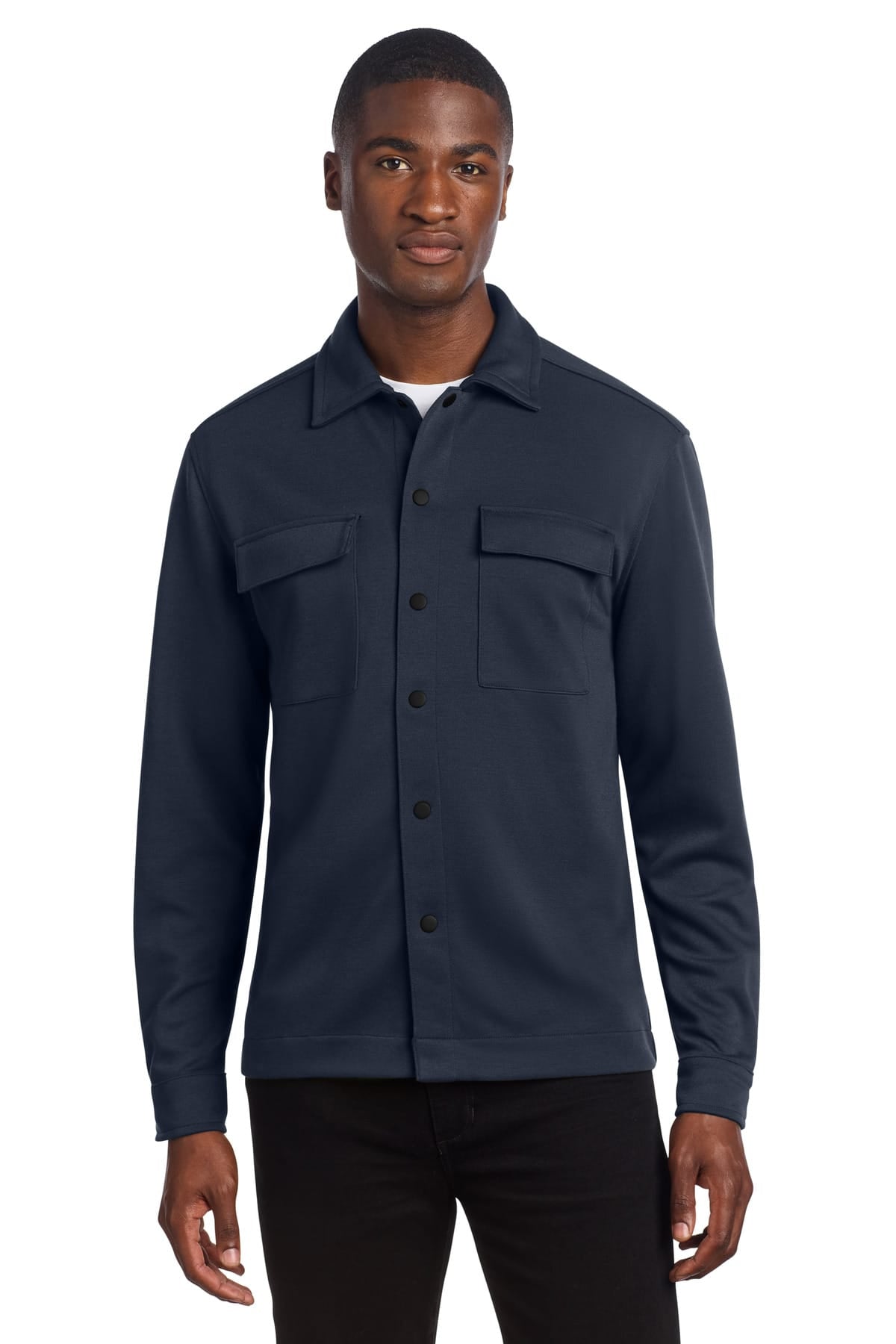 Mercer+Mettle MM3004 XS / Night Navy DISCONTINUED Mercer+Mettle Double-Knit Snap Front Jacket MM3004