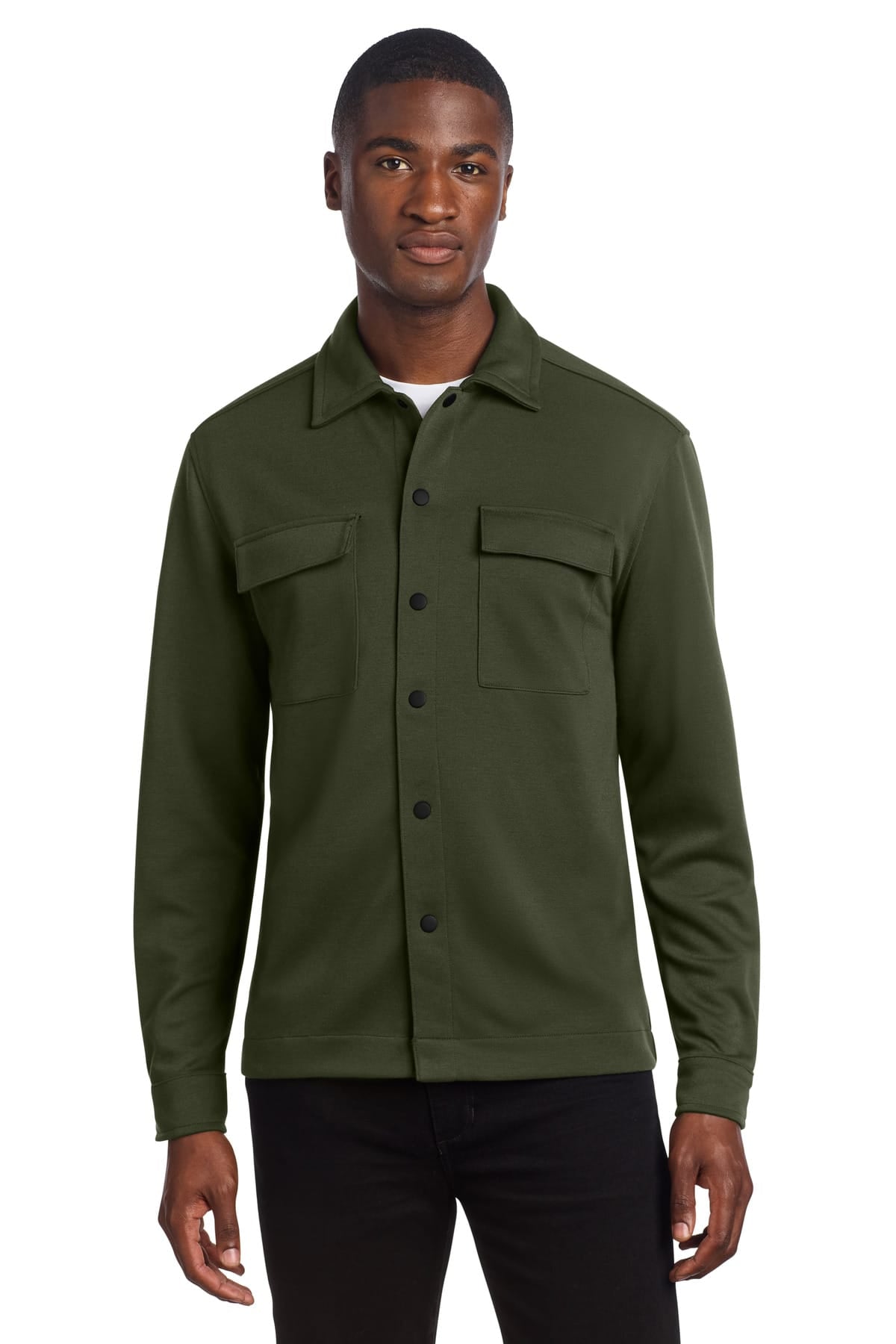 Mercer+Mettle MM3004 XS / Townsend Green DISCONTINUED Mercer+Mettle Double-Knit Snap Front Jacket MM3004