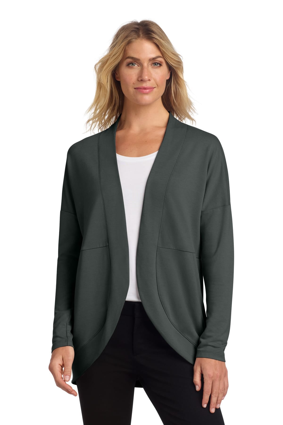 Mercer+Mettle MM3015 XS / Anchor Grey Mercer+Mettle Women's Stretch Open-Front Cardigan MM3015