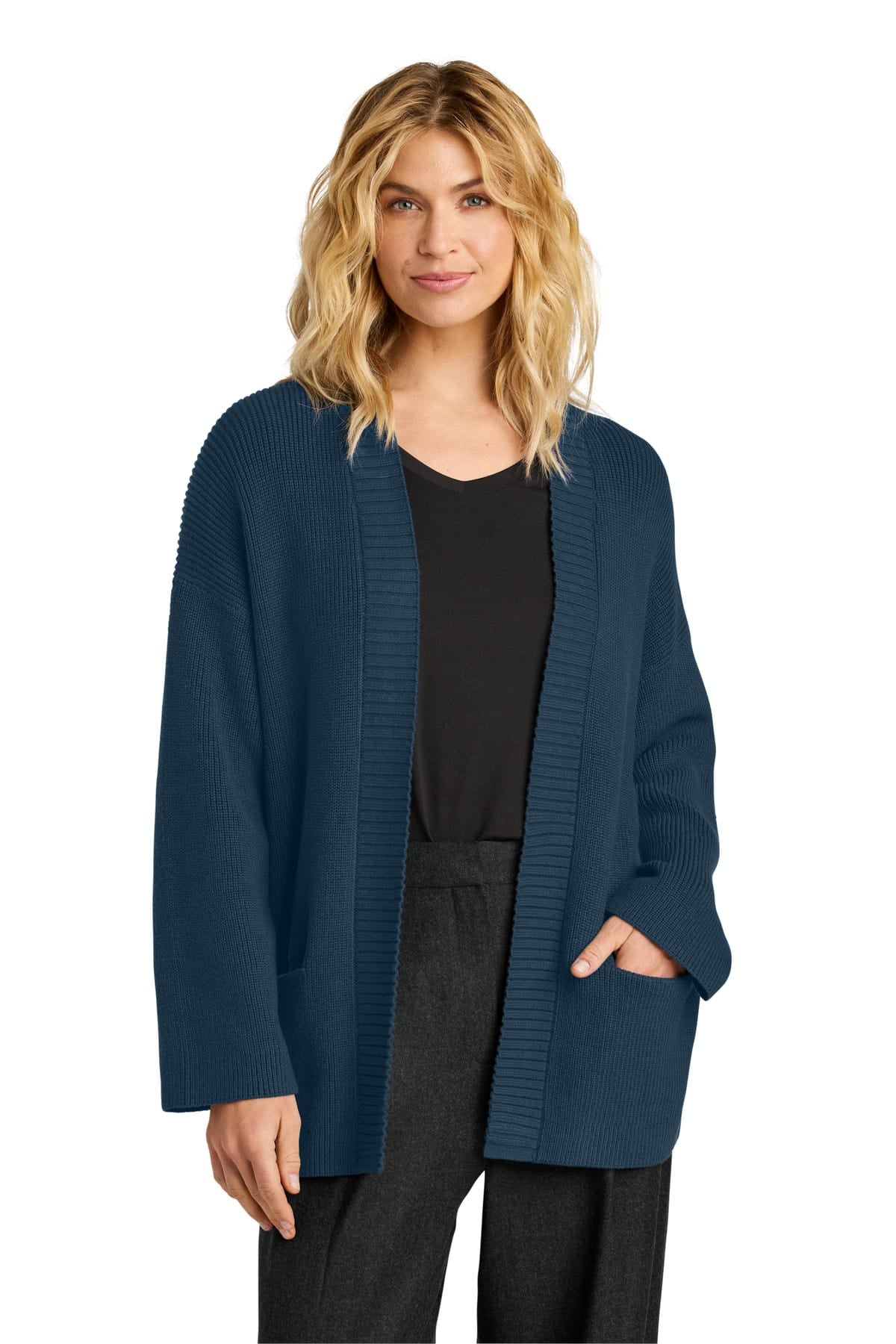 Mercer+Mettle MM3021 XS / Insignia Blue Mercer+Mettle ®  Women's Open Cardi MM3021