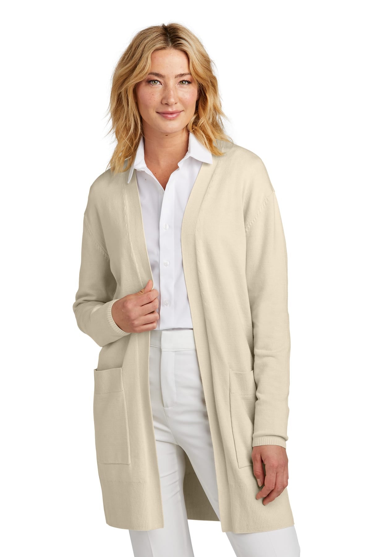 Mercer+Mettle MM3023 XS / Birch Mercer+Mettle Women's Open-Front Cardigan Sweater MM3023