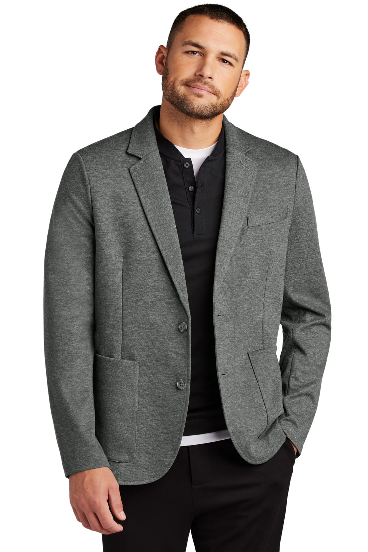 Mercer+Mettle MM3030 XS / Storm Grey Heather Mercer+Mettle Relaxed Knit Blazer MM3030