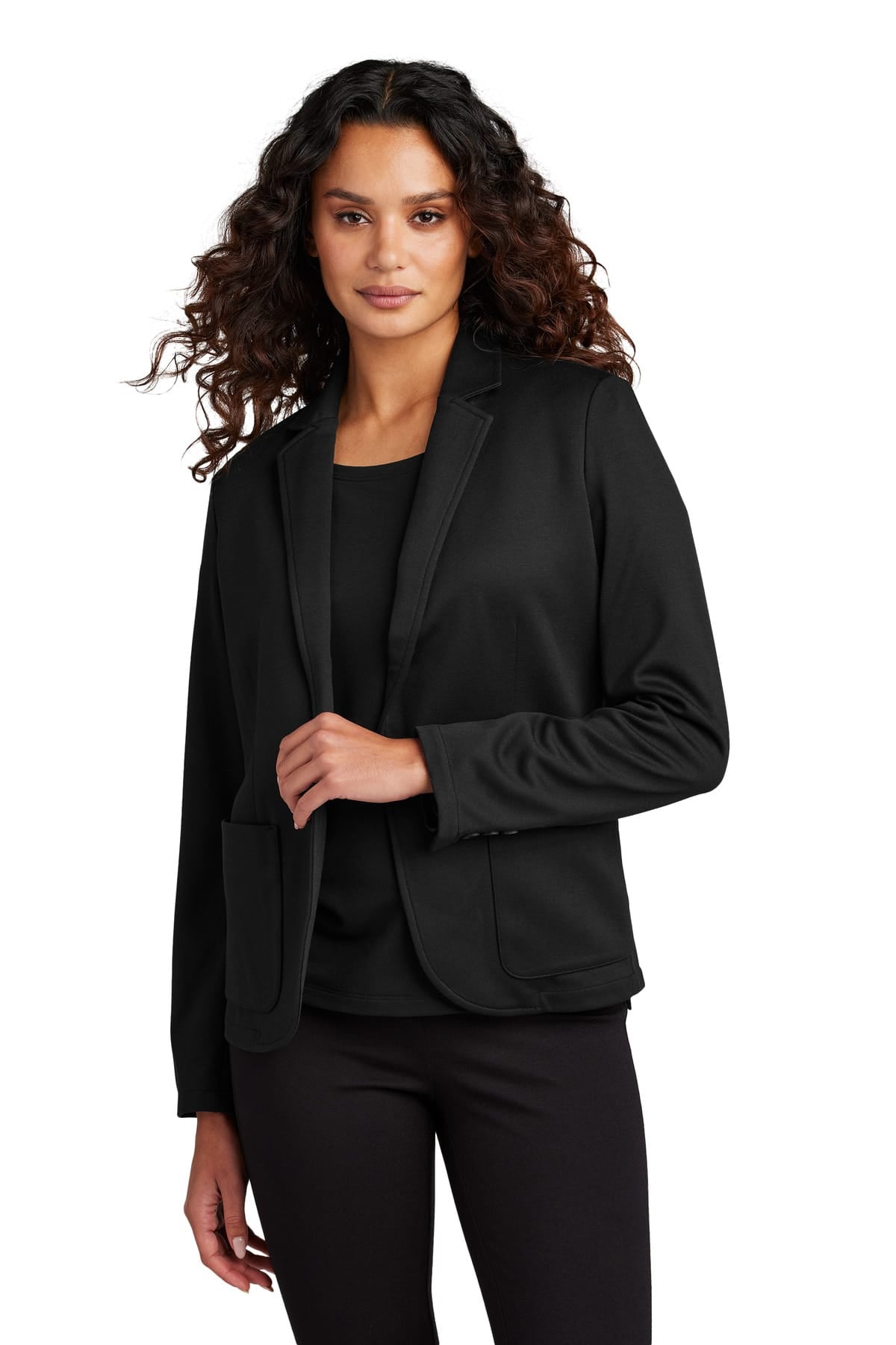 Mercer+Mettle MM3031 XS / Deep Black Mercer+Mettle Women's Relaxed Knit Blazer MM3031