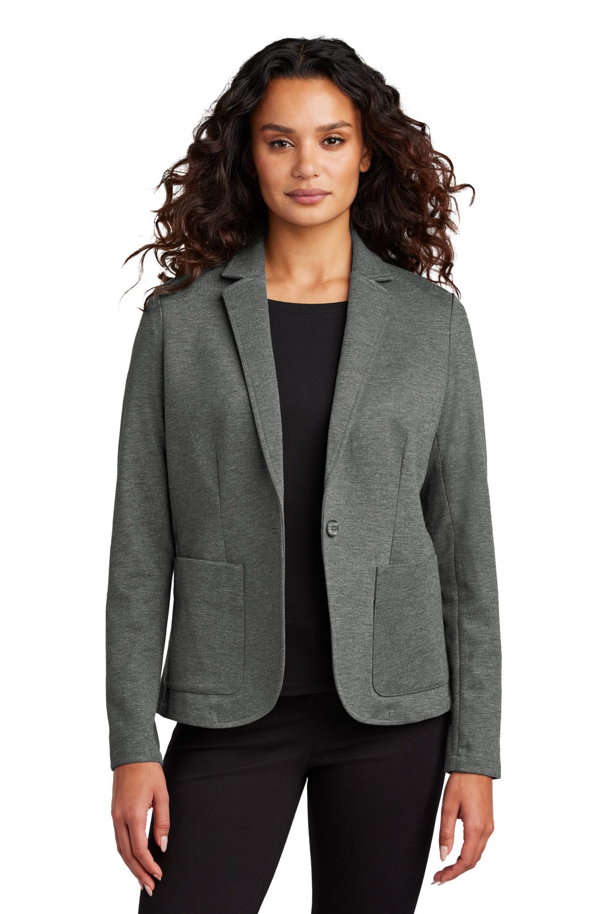 Mercer+Mettle MM3031 XS / Storm Grey Heather Mercer+Mettle Women's Relaxed Knit Blazer MM3031